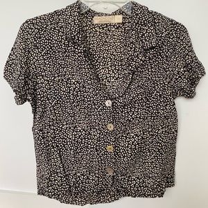 Beach Gold button up top